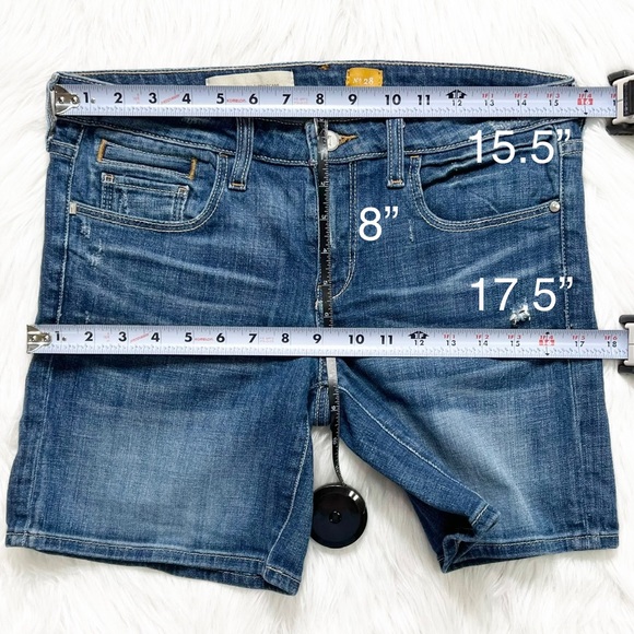 Anthropologie Distressed Medium Wash Jean Shorts - Picture 7 of 7